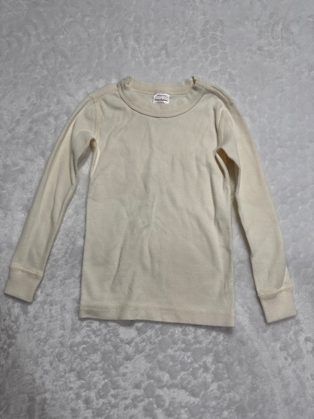 Hanna Andersson pajama top cream organic cotton unisex kids size 4T snug fit l